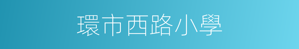 環市西路小學的同義詞