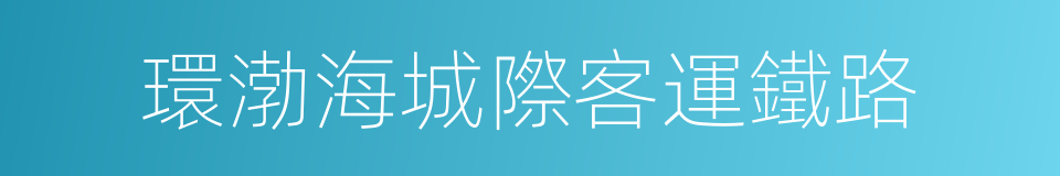 環渤海城際客運鐵路的同義詞