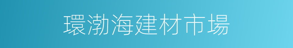 環渤海建材市場的同義詞