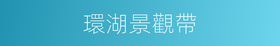 環湖景觀帶的同義詞