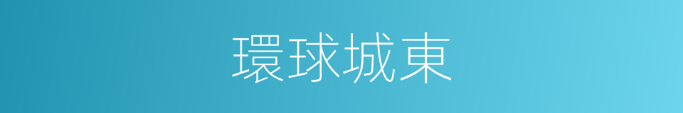 環球城東的同義詞