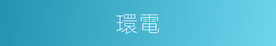 環電的同義詞