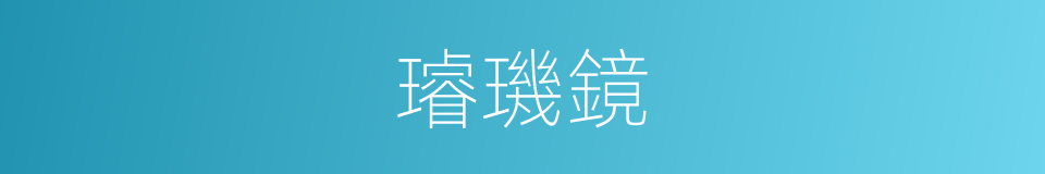 璿璣鏡的同義詞