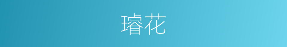 璿花的意思