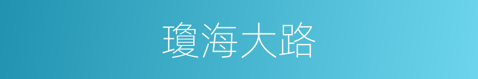 瓊海大路的同義詞
