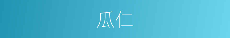 瓜仁的意思