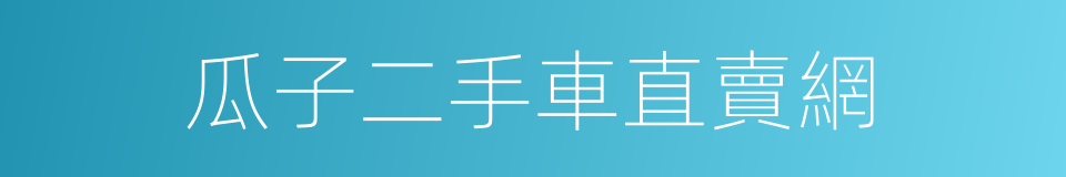 瓜子二手車直賣網的同義詞