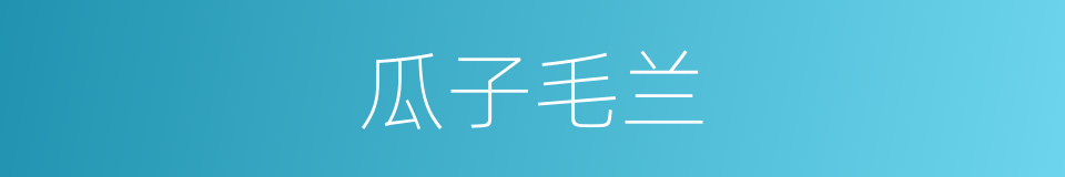 瓜子毛兰的同义词
