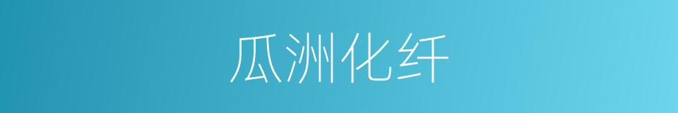 瓜洲化纤的同义词