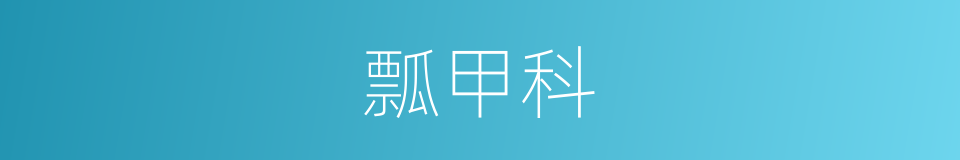 瓢甲科的同义词