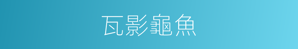 瓦影龜魚的同義詞
