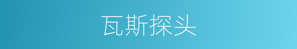 瓦斯探头的同义词