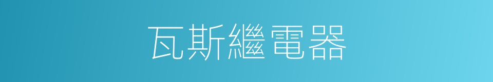 瓦斯繼電器的同義詞