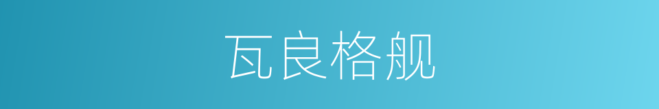 瓦良格舰的同义词