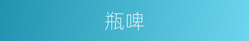 瓶啤的意思