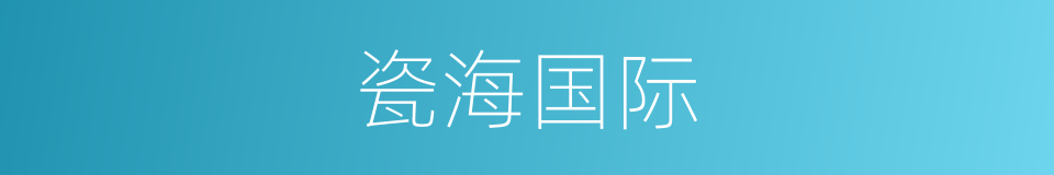 瓷海国际的同义词