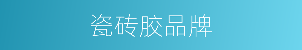 瓷砖胶品牌的同义词