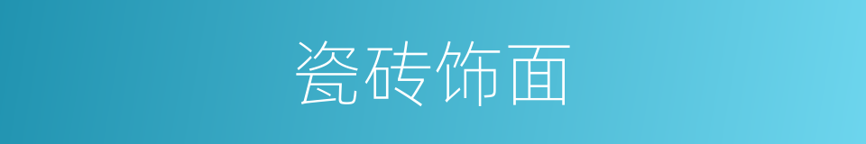 瓷砖饰面的同义词