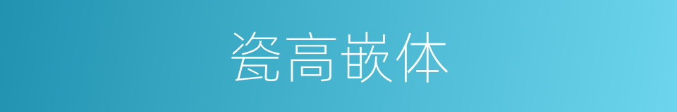 瓷高嵌体的同义词