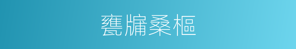 甕牖桑樞的意思