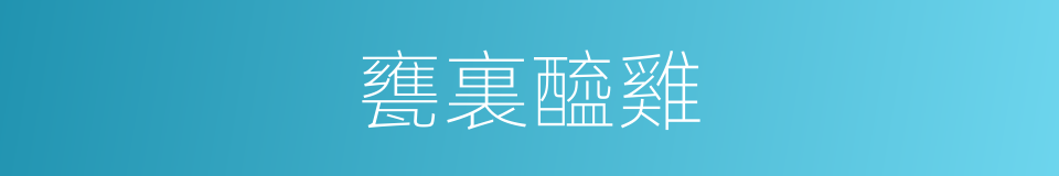 甕裏醯雞的意思