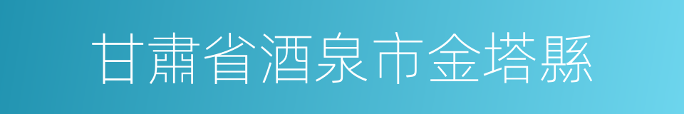 甘肅省酒泉市金塔縣的同義詞