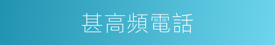 甚高頻電話的同義詞