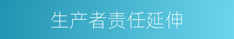 生产者责任延伸的同义词