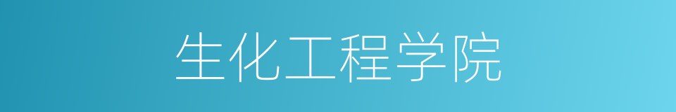 生化工程学院的同义词