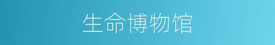 生命博物馆的同义词