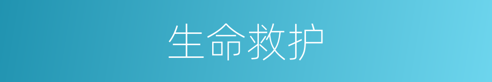 生命救护的同义词
