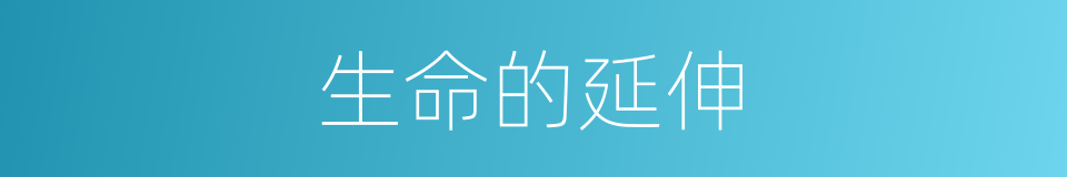 生命的延伸的同义词