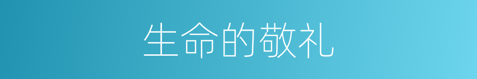 生命的敬礼的同义词