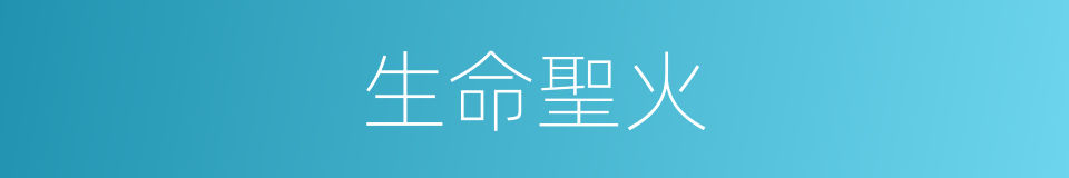 生命聖火的同義詞