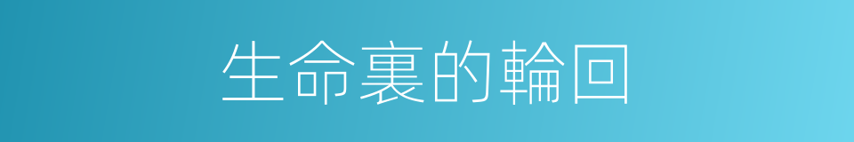 生命裏的輪回的同義詞