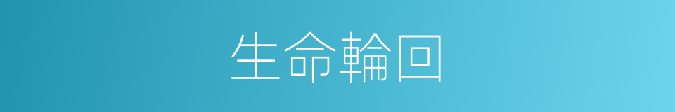生命輪回的同義詞