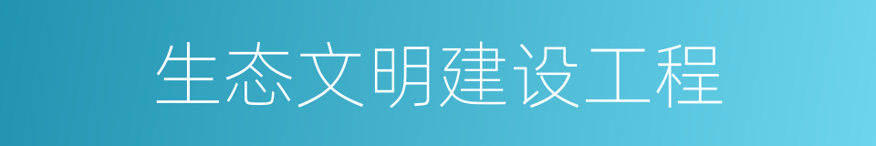 生态文明建设工程的同义词