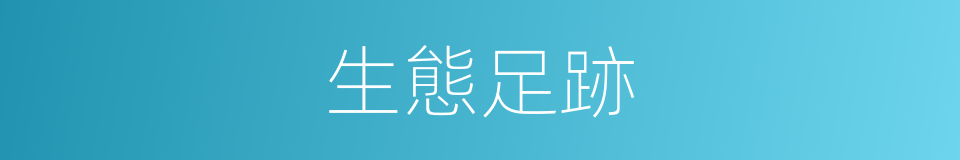 生態足跡的同義詞