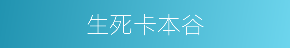 生死卡本谷的同义词