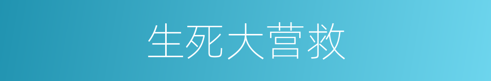 生死大营救的同义词