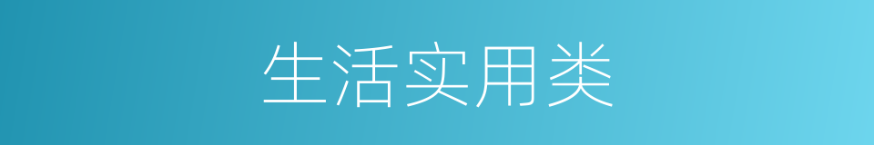 生活实用类的同义词