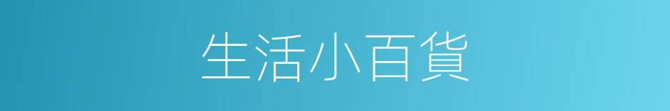 生活小百貨的同義詞