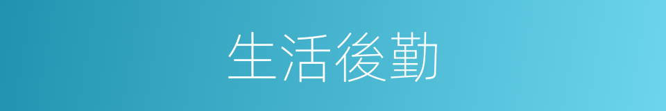 生活後勤的同義詞