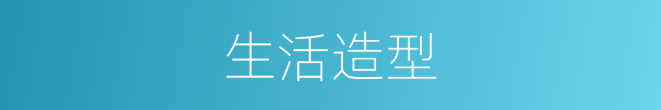 生活造型的同义词
