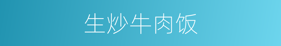 生炒牛肉饭的同义词