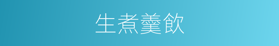 生煮羹飲的同義詞