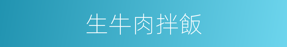 生牛肉拌飯的同義詞