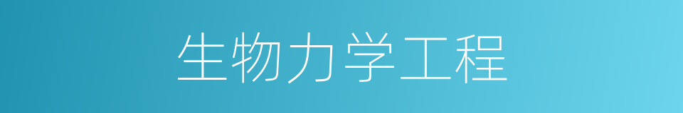 生物力学工程的同义词