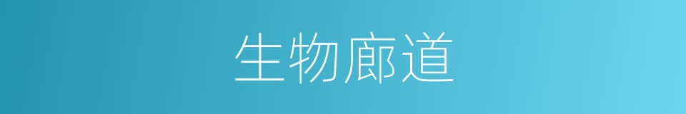 生物廊道的同义词