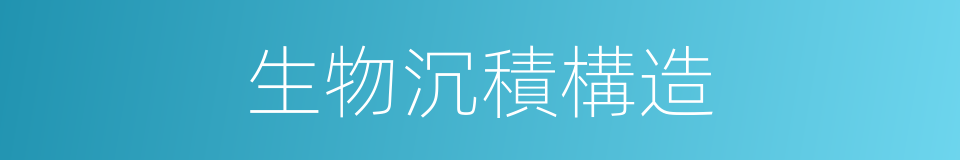 生物沉積構造的同義詞